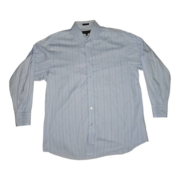 Jhane Barnes Other - Jhane Barnes Button Up Shirt Large Men's Long Sleeve Two-Ply Blue Dress Wear